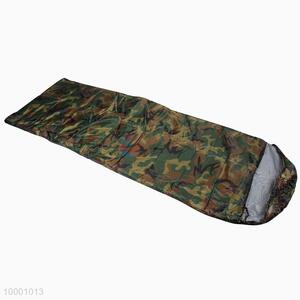 High Quality Army Green Envelope Style Sleeping Bag With Camouflage Pattern