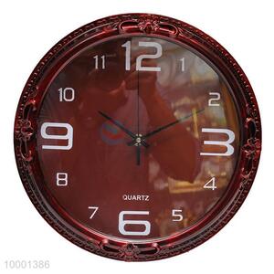 Round plastic wall clock