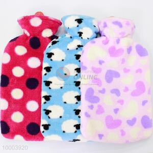 Cute/Lovely Hot Water Bag With Coral Fleece Cover