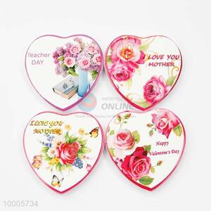 Wholesale Heart Shaped Fridge Magnet With Flower Pattern
