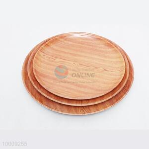 Wholesale Wooden Pattern Small Size Round Plastic <em>Salver</em>