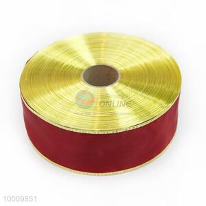 Wholesale Red Satin Ribbon With Gold Border
