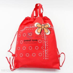 Red Shoes Bag Non-woven Laundry Bag Drawstring Backpack