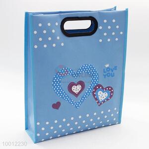 Heart Printed Blue Oxford Fabric Tote Souvenir Bag Gift Packaging