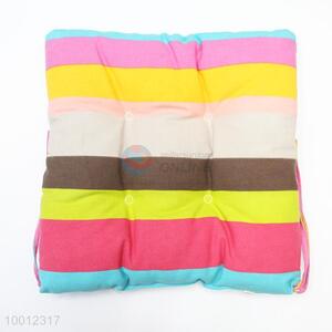 Wholesale Square Canvas Colorful Stripes Printed Seat Cushion