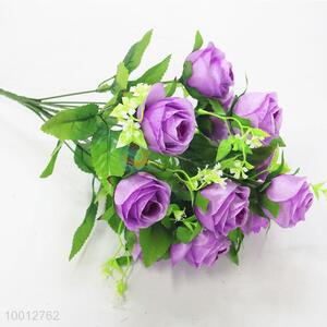 Wholesale Beautiful Purple Rose <em>Artificial</em> <em>Flower</em> For Decoration