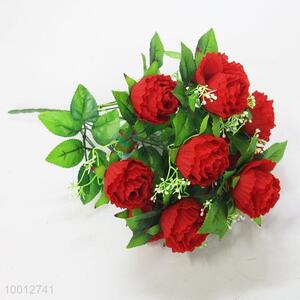 Wholesale 12 Pieces Red Rose <em>Artificial</em> <em>Flower</em> For Decoration