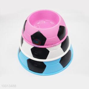 Wholesale Three Colors Football Shaped Plastic Pet <em>Bowl</em>