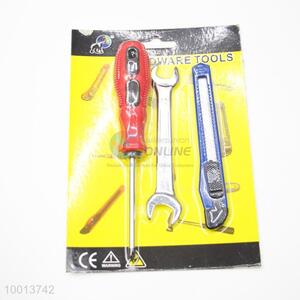 3pcs Hardware Tools Set of Screwdriver，Small Art Knife，Double Open End Spanner