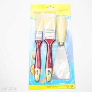 3pcs Hardware Tools Set of 2pcs Paint Brushes and A Putty Knife