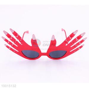 Red Hand Shaped Cool Party Eyewear