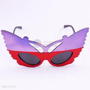 ABS Color Blocking Butterfly Shaped Blue Holiday Eyewear Sunglasses