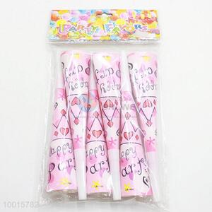 6pcs/bag Wholesale Birthday Supplies Party Toys Pink Paper Trumpet