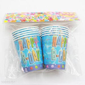 Blue Paper Cups for Birthday Festive Party 10pcs/bag