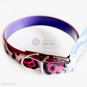 Wholesale Fashion Pink Leopard PU Dog Collar/Dog Leashes