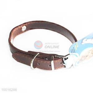 Wholesale Cheap Brown PU Dog Collar/Dog Leashes