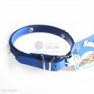 Wholesale Cheap Blue PU Dog Collar/Dog Leashes