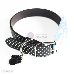 Wholesale Fashion Black PU Dog Collar/Dog Leashes