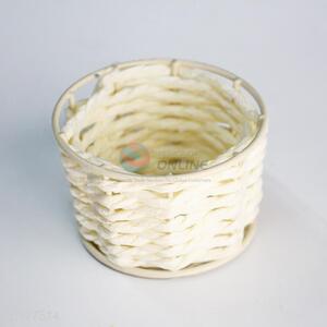 Wholesale Competitive Price Round  White Sundries Woven Basket