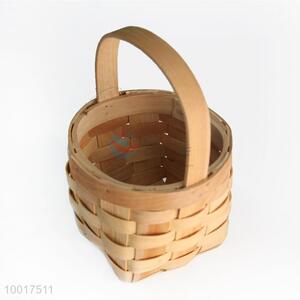 Cute Bamboo Basket with Handle For Decoration