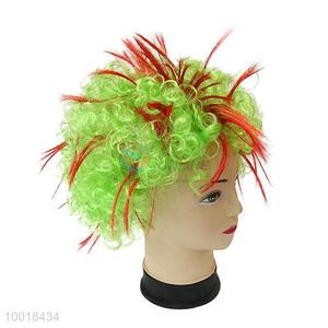 Green Party Wig /Orange Short Curly Hair For Crazy Party