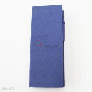 New Arrival Rectangle Blue Box With Stick Note Pad , Pen and A Ruler