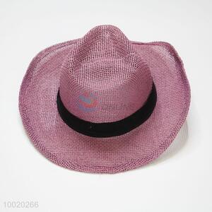 Pink Fashion Cowboy Style <em>Straw</em> Hat for Women