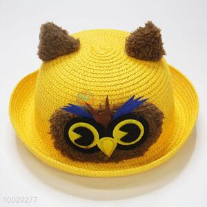 Lovely Night Owl Children <em>Straw</em> Hat