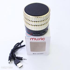 Portable gold color mini music bluetooth <em>speaker</em>