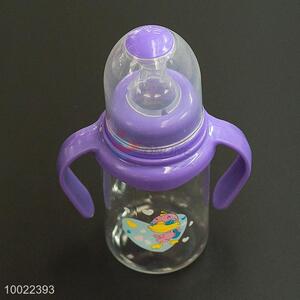 150ml Purple <em>Feeding</em>-<em>bottle</em> with Duck Pattern, Silicone Nipple PC <em>Bottle</em>
