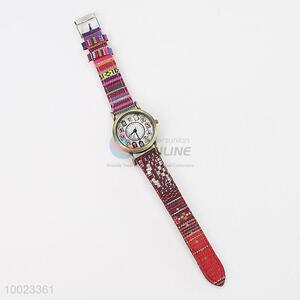 Wholesale PU Colorized Wrist Watch with Stainless Steel Back