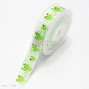 New Arrival Hot Sale High Quality 2.2CM Frogs Pattern Print Ribbon