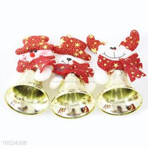 Hot Sale Cheap Christmas Star Bear Gold Bell Lively Cloth Pendant