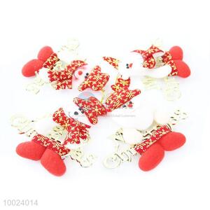 Hot Sale Cheap Christmas Snow Flowers Golden Letters Small Cute Lively Cloth Pendant