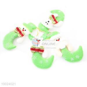Hot Sale Cheap Christmas Snow Flower Green Moon Small Cute Lively Cloth Pendant
