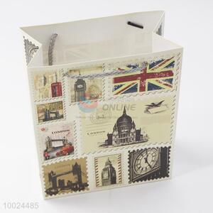 17*21*8.5cm  British style <em>gift</em> bag printed with British  buildings