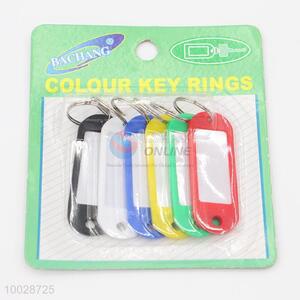 Wholesale 6 pieces plastic <em>key</em> ring/<em>key</em> <em>tag</em>