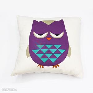Cute Purple Owl Pattern Square <em>Pillow</em>/Cuhsion