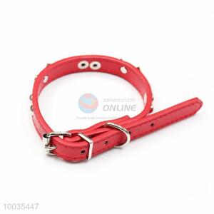 Fashion Red PU Pet Collars/Leashes