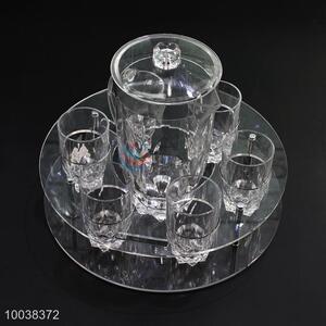 Wholesale acrylic transparent 7 pieces teapot set