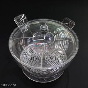 Wholesale transparent acrylic salad bowl with spoons