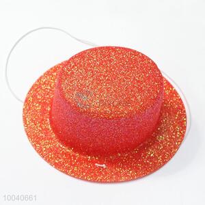Women mini glitter pvc top hat for carnival party
