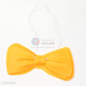 High quality golden color small size glitter pvc bow tie