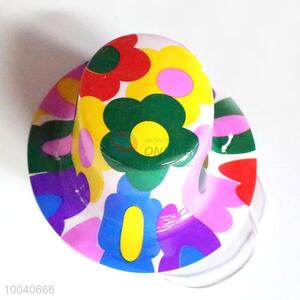 Flower printing pvc mini party top hat