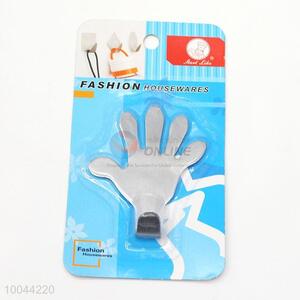 Hand shaped stainless steel adhesive wall hook