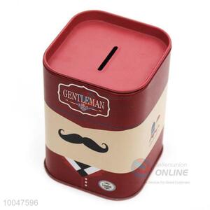 2016 High quality rectangle coin tinplate money box for sale