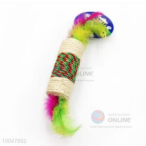 High Quality Sisal Pet Toy With Feather
