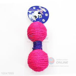 Wholesale Barbell Shaped <em>Dog</em> Balls Durable Pet <em>Dog</em> Rope Toy