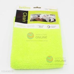 Wholesale 30*40CM Green Double-sided Superfine Fiber Cleaning Towel