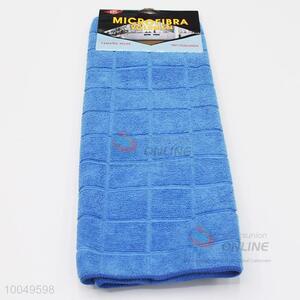 Hot Sale 30*40CM Blue Block-plaided Polyester Cleaning Towel